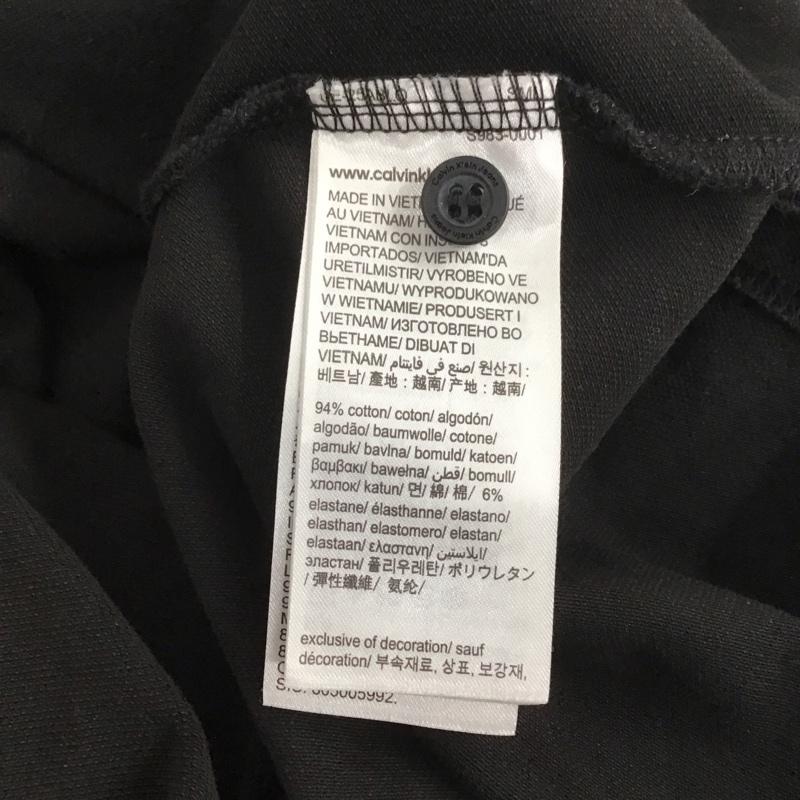 カルヴァン クライン ジーンズ Calvin Klein Jeans ポロシャツ 半袖 半袖ポロシャツ カラーシャツ 半袖カットソー L ロゴ、文字 黒 / ブラック / メンズ USED 古着 中古 10139876