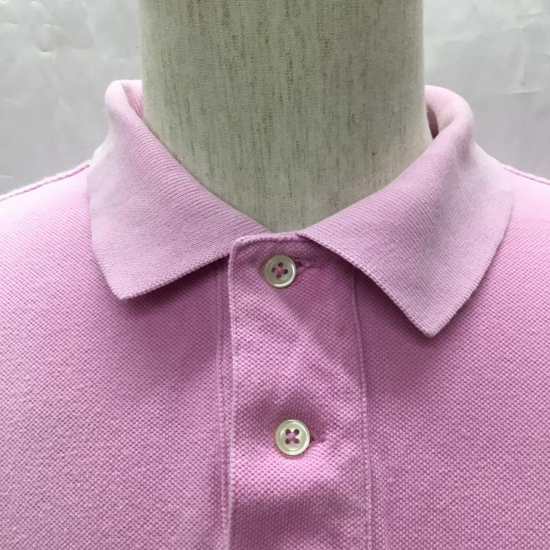 ポロバイラルフローレン Polo by RALPH LAUREN ポロシャツ 半袖 半袖ポロシャツ カラーシャツ 半袖カットソー XL ロゴ、文字 桃 / ピンク / メンズ USED 古着 中古 10109284