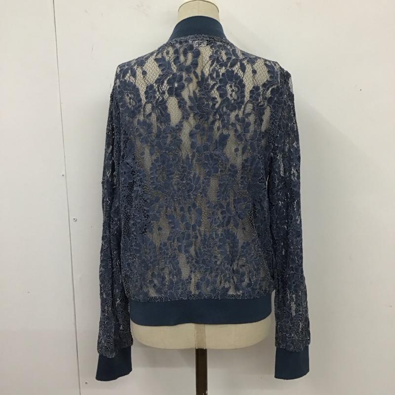 ザラ ZARA ジャケット、上着 ジャケット、ブレザー ジップアップジャケット ジャンパー ジャケット カジュアルジャケット M 総柄 青 / ブルー / レディース USED 古着 中古 10117999