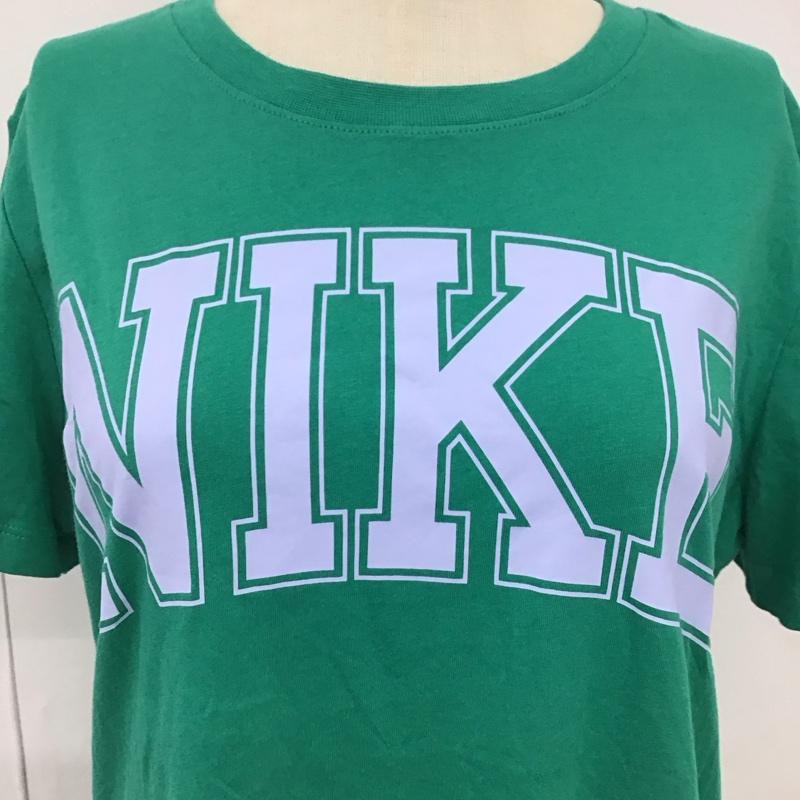 ナイキ NIKE Tシャツ 半袖 dr8988-370 NSWTEAMSSTシャツ 半袖カットソー プリントTシャツ クルーネックカットソー L ロゴ、文字 緑 / グリーン / レディース USED 古着 中古 10116308