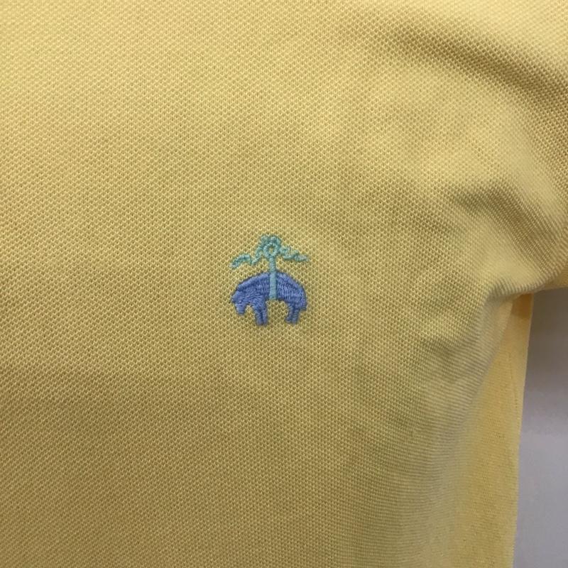 ブルックスブラザーズ BROOKS BROTHERS ポロシャツ 半袖 半袖ポロシャツ カラーシャツ 半袖カットソー S ロゴ、文字 黄 / イエロー / メンズ USED 古着 中古 10113750