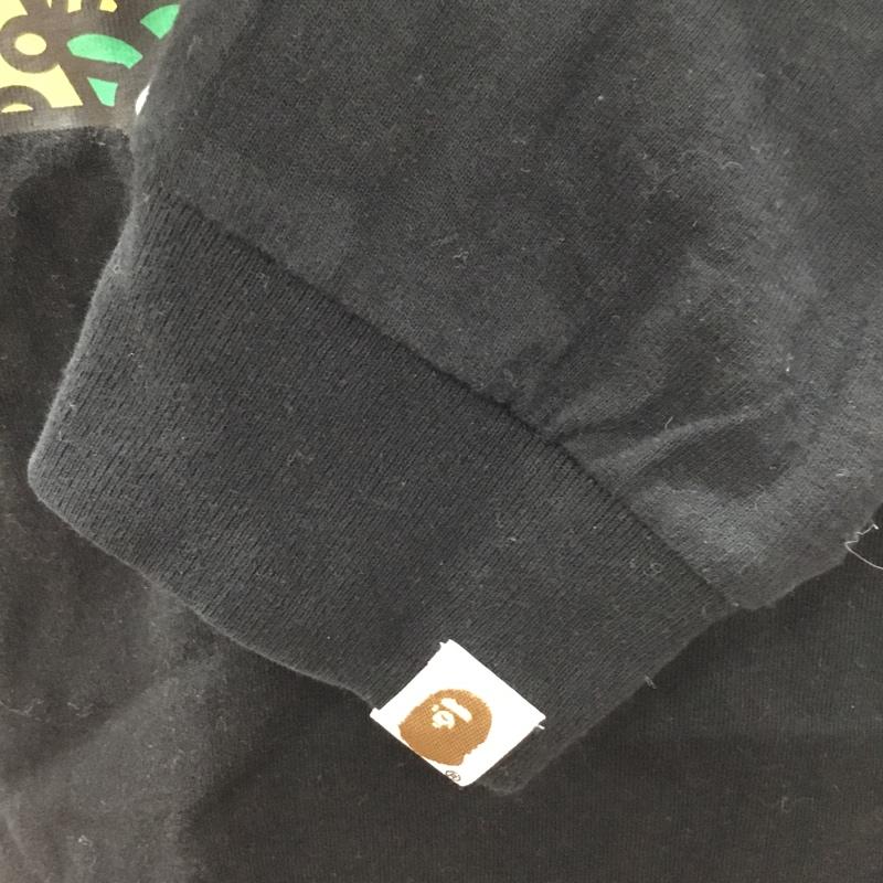 ベイプ BAPE カットソー 長袖 長袖カットソー クルーネックカットソー プリントTシャツ ロングスリーブカットソー M プリント 黒 / ブラック /  メンズ USED 古着 中古 10111294