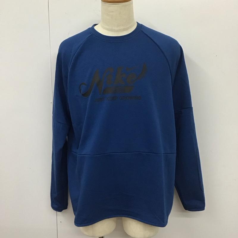 ナイキ NIKE トレーナー 長袖 fn3290-476 レーニングウェアトップス 長袖スウェット クルーネックカットソー L ロゴ、文字 青 / ブルー / メンズ USED 古着 中古 10112097