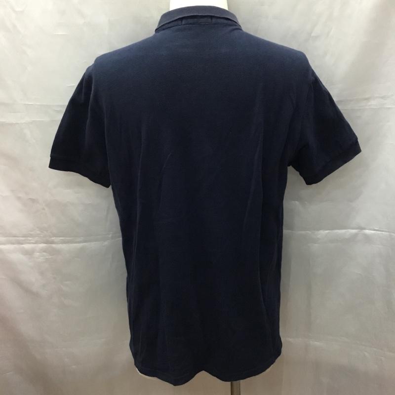 フレッドペリー FRED PERRY ポロシャツ 半袖 半袖ポロシャツ カラーシャツ 半袖カットソー XL ロゴ、文字 紺 / ネイビー / メンズ USED 古着 中古 10109004