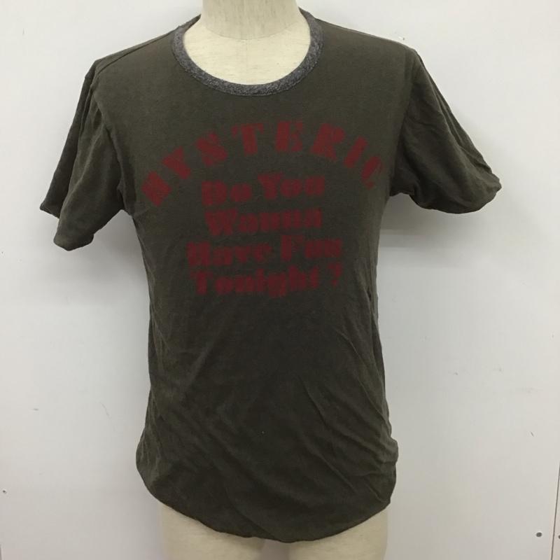 ヒステリックグラマー HYSTERIC GLAMOUR Tシャツ 半袖 半袖カットソー プリントTシャツ クルーネックカットソー リバーシブル M プリント 灰 / グレー / メンズ USED 古着 中古 10106821