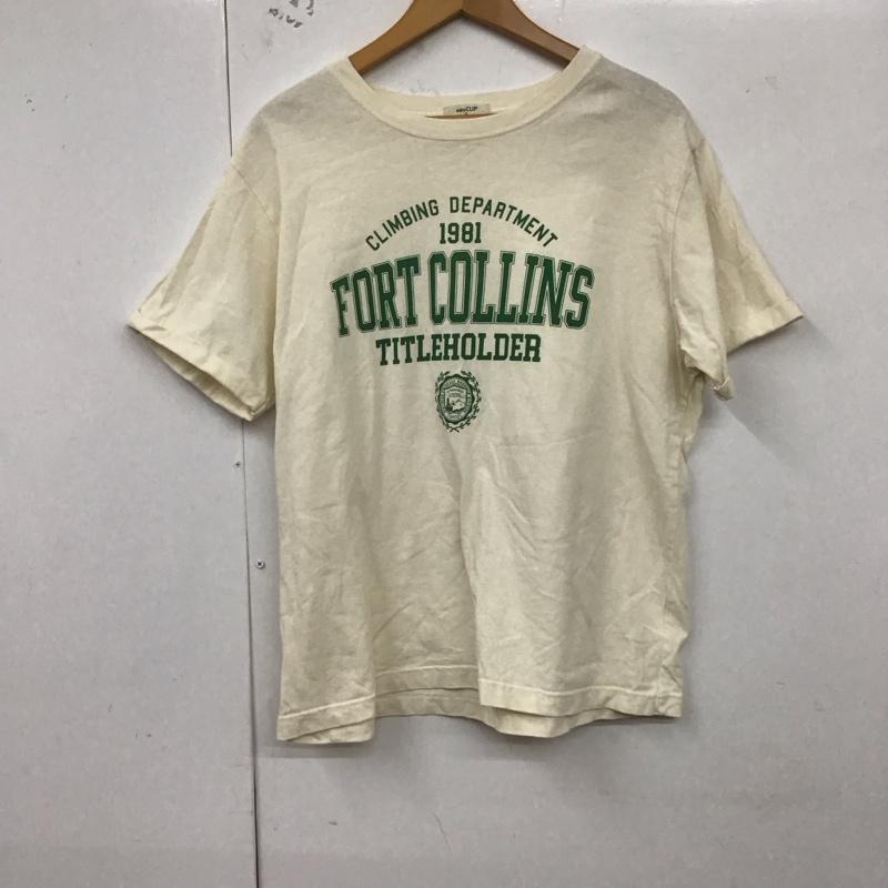 スタディオクリップ studio CLIP Tシャツ 半袖 FREE プリント X ロゴ、文字 オフホワイト / オフホワイト / レディース USED 古着 中古 10129741