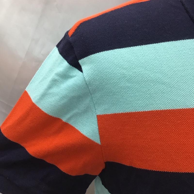 ラコステ LACOSTE ポロシャツ 半袖 半袖ポロシャツ 半袖カットソー 半袖シャツ 4 ボーダー柄 マルチカラー / マルチカラー /  メンズ USED 古着 中古 10111039