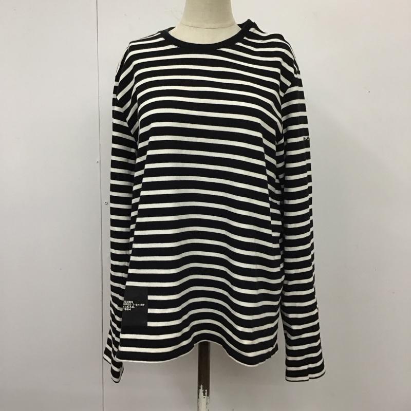 マークジェイコブス MARCJACOBS Tシャツ 長袖 C611C04PF21 カットソー ボーダー M ロゴ、文字 白 / ホワイト / X 黒 / ブラック / レディース USED 古着 中古 10112045
