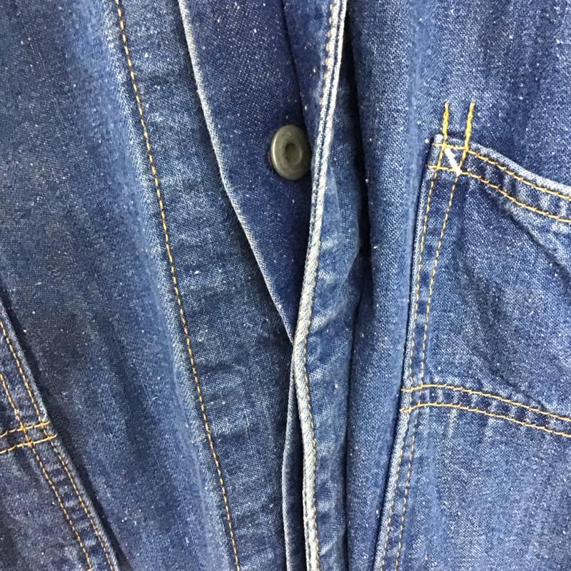 マウジー MOUSSY コート コート一般 0108SW11-0370 Denim teacher JK デニムチェスターコート FREE 無地 水色 / ライトブルー / レディース USED 古着 中古 10136934