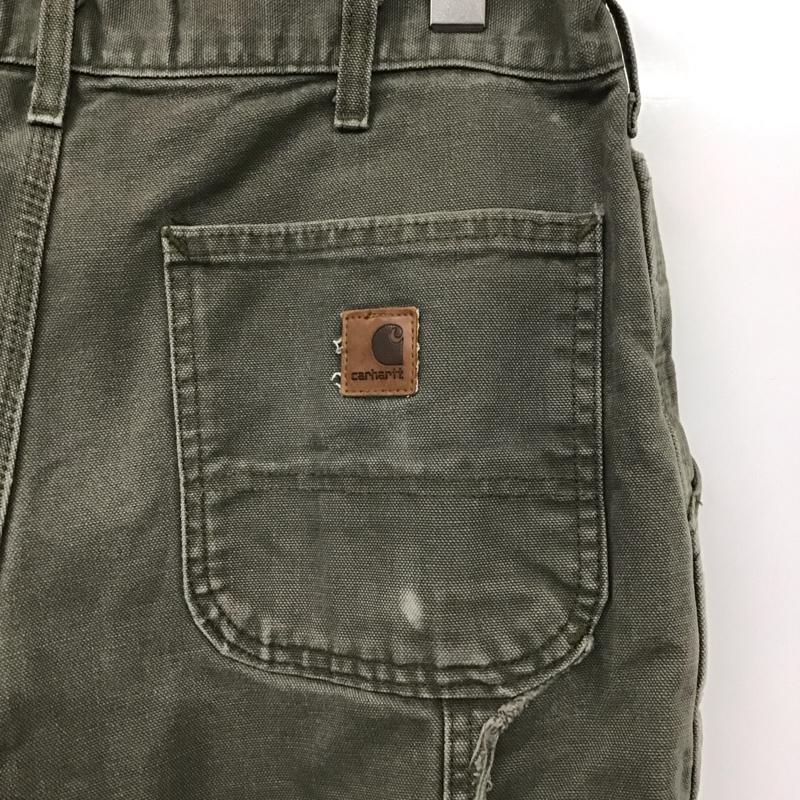カーハート Carhartt パンツ ワークパンツ、ペインターパンツ ジーンズ カジュアルパンツ ワイドパンツ 33インチ 無地 カーキ / カーキ / メンズ USED 古着 中古 10132246