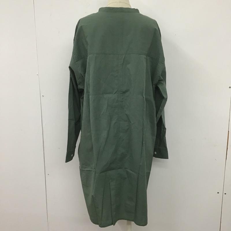 スタディオクリップ studio CLIP シャツ、ブラウス 長袖 L 無地 薄緑 / ライトグリーン / レディース USED 古着 中古 10106162