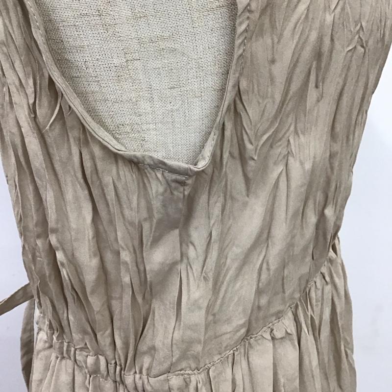 ダブルクローゼット w closet ワンピース ロングスカート ノースリーブロングワンピース フレアスカートワンピース 無地 ベージュ / ベージュ / レディース USED 古着 中古 10115996