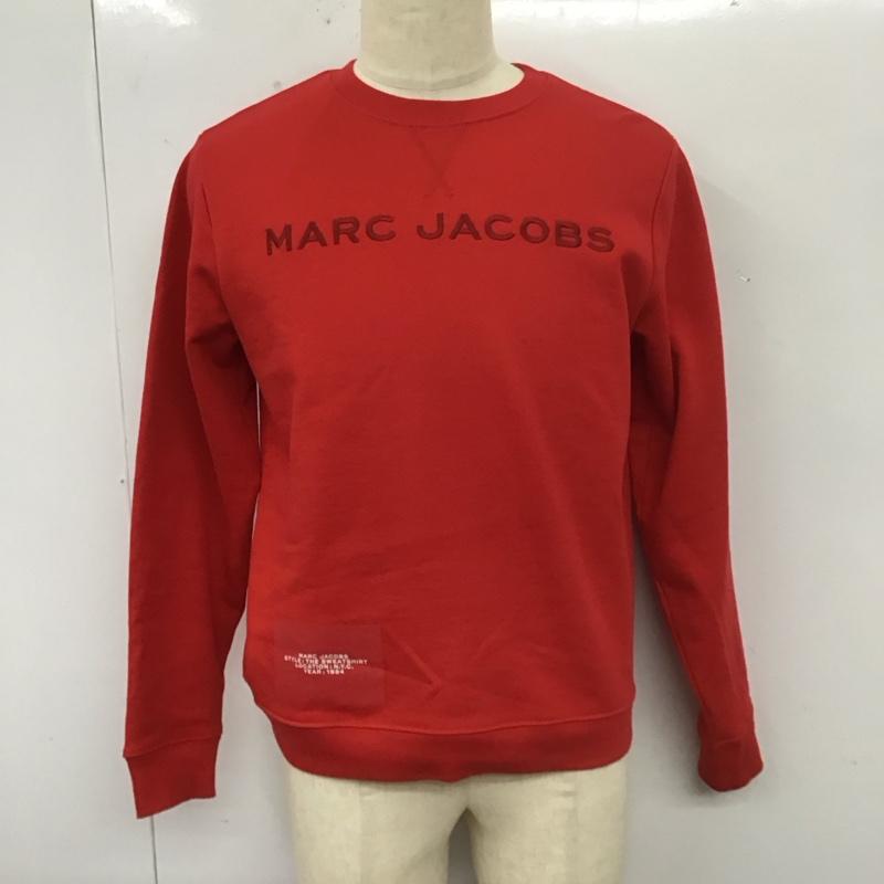 マークバイマークジェイコブス MARC by MARC JACOBS トレーナー 長袖 長袖トレーナー スウェット クルーネック リブスウェットカットソー S ロゴ、文字 赤 / レッド / メンズ USED 古着 中古 10112723