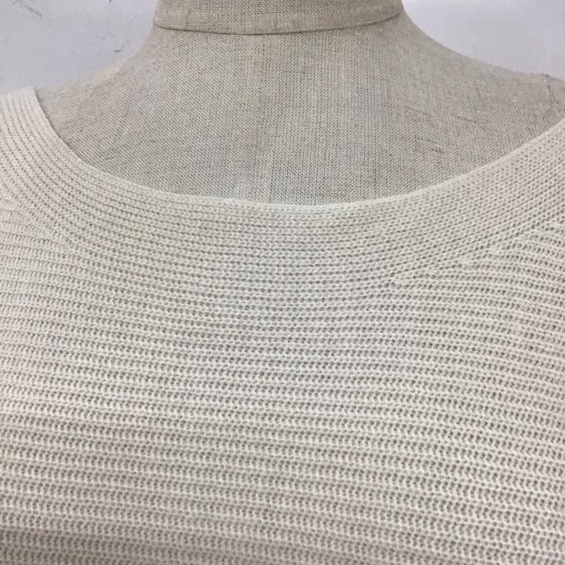 アズールバイマウジー AZUL BY MOUSSY ニット、セーター 長袖 250eab70-039i ヌーディードルマンニット 長袖ニットカットソー S 無地 白 / ホワイト / X 灰 / グレー /  レディース USED 古着 中古 10111502