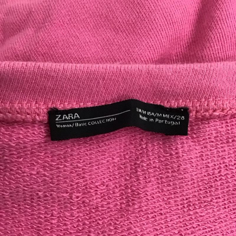 ザラ ZARA トレーナー 長袖 M 無地 桃 / ピンク / レディース USED 古着 中古 10117232