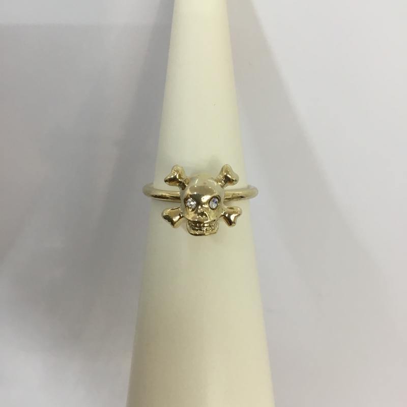 古着 USED アクセサリー 指輪 リング スカル ドクロ 箱無 無地 金 / ゴールド / メンズ USED 古着 中古 10045593