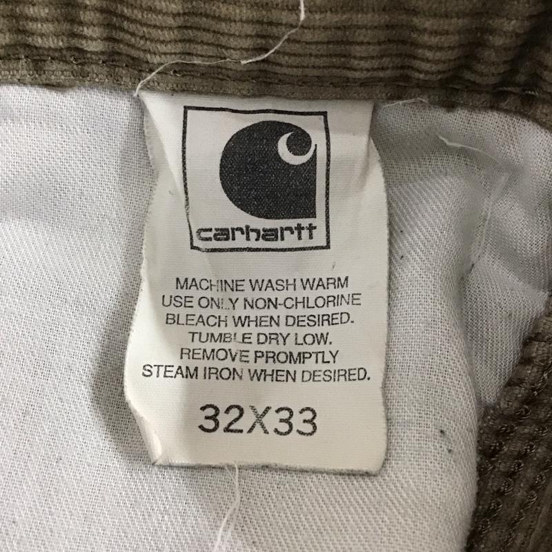 カーハート Carhartt パンツ デニム、ジーンズ コーデュロイパンツ ストレートパンツ カジュアルパンツ 32インチ 無地 ベージュ / ベージュ /  メンズ USED 古着 中古 10124788