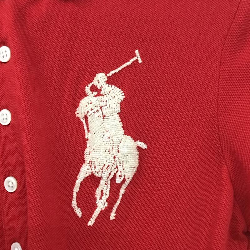 ラルフローレン RALPHLAUREN ポロシャツ 半袖 L 無地 赤 / レッド / レディース USED 古着 中古 10131749