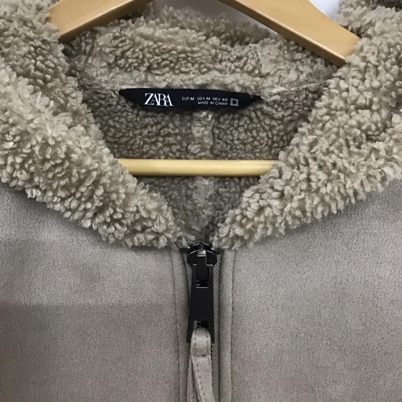ザラ ZARA ジャケット、上着 ジャンパー、ブルゾン ボア ムートン M 無地 ベージュ / ベージュ / レディース USED 古着 中古 10139452