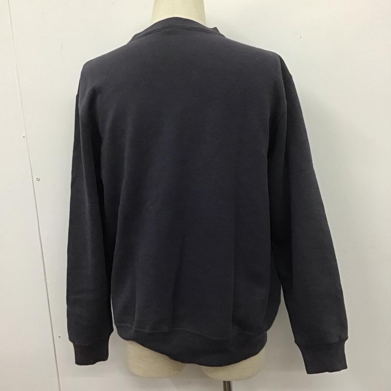 カーハート Carhartt トレーナー 長袖 長袖トレーナー スウェット クルーネック リブスウェットカットソー M ロゴ、文字 紺 / ネイビー / メンズ USED 古着 中古 10107682