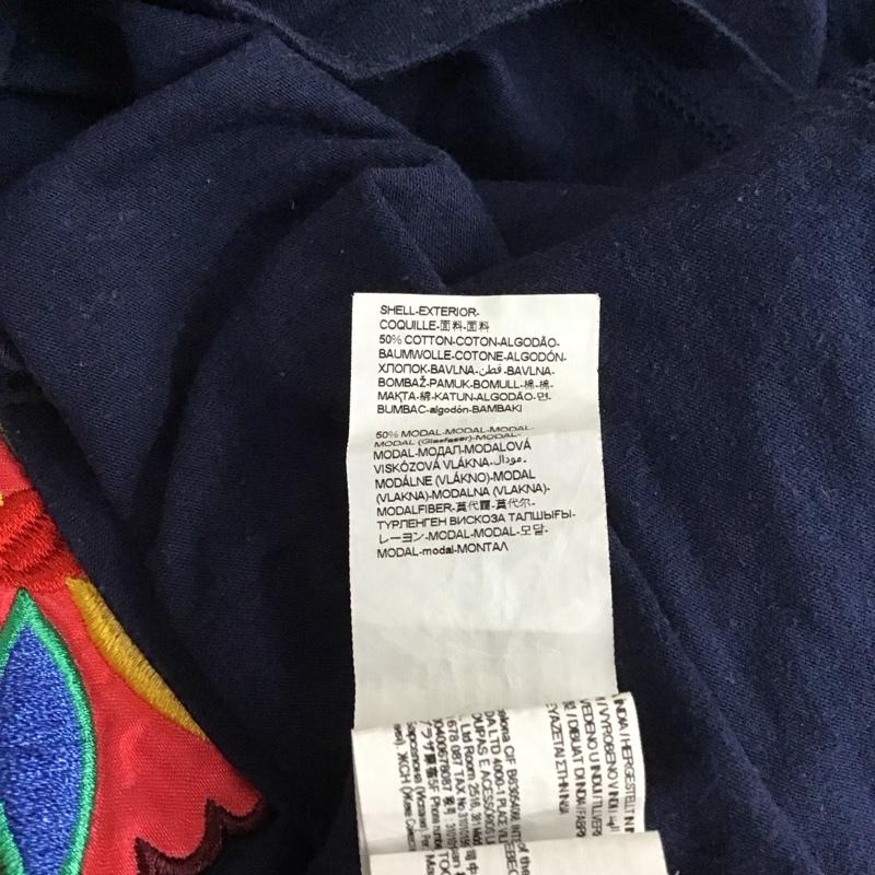 デシグアル Desigual カットソー 半袖 M67T24E4 クルーネック M 刺繍 紺 / ネイビー / レディース USED 古着 中古 10131095