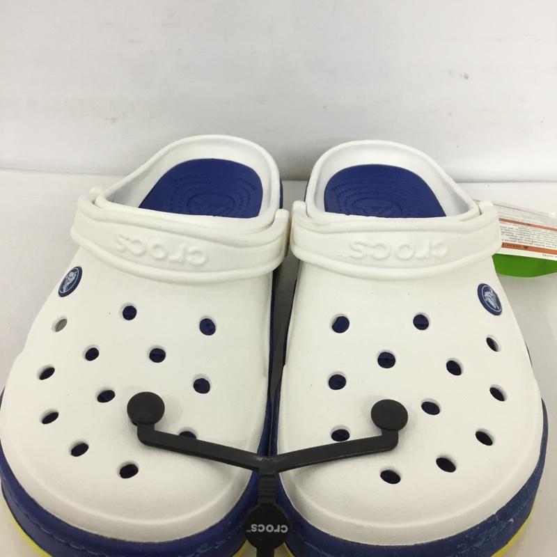 クロックス crocs サンダル サンダル front court clog フロントコート 27.0cm 無地 白 / ホワイト / X 青 / ブルー / X 黄 / イエロー / メンズ USED 古着 中古 10125497