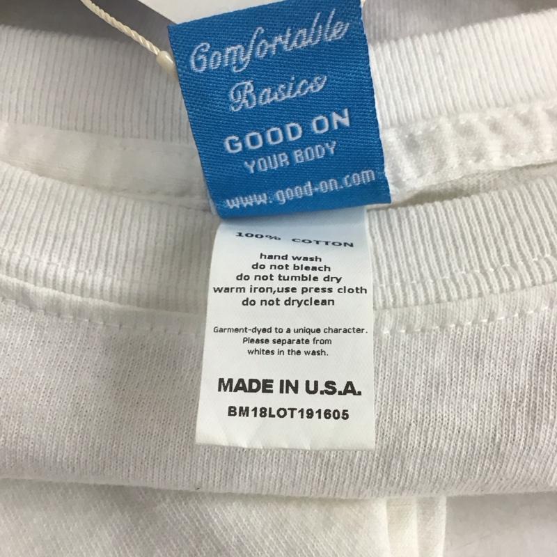 グッドオン Good On Tシャツ 半袖 半袖カットソー プリントTシャツ クルーネックカットソー M プリント 白 / ホワイト / メンズ USED 古着 中古 10141457