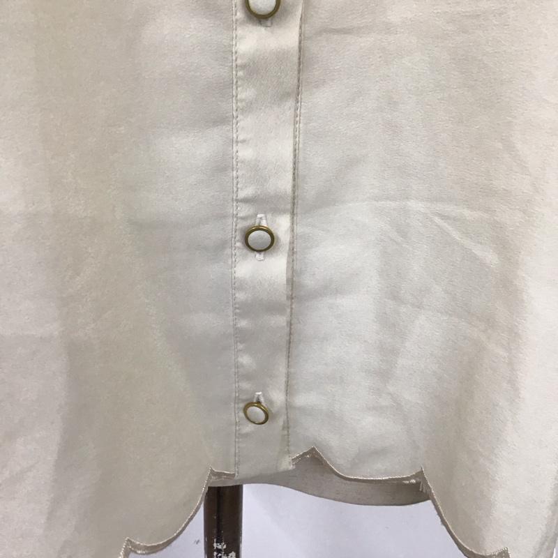 ローリーズファーム LOWRYS FARM シャツ、ブラウス 半袖 M 無地 ベージュ / ベージュ / レディース USED 古着 中古 10114008
