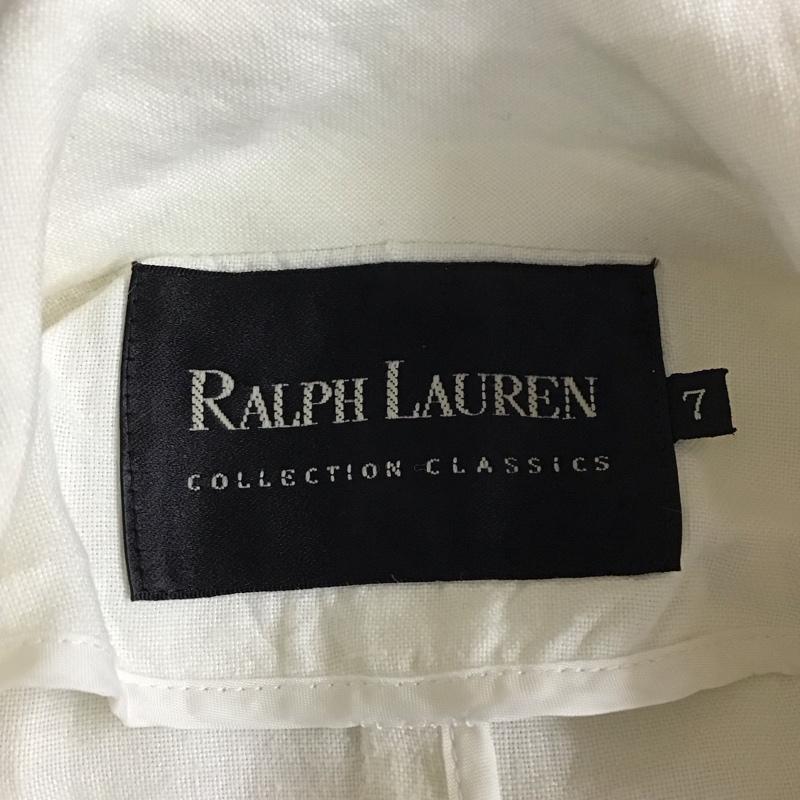 ラルフローレン RALPHLAUREN ジャケット、上着 ジャケット、ブレザー リネン 麻 7 無地 オフホワイト / オフホワイト / レディース USED 古着 中古 10114433