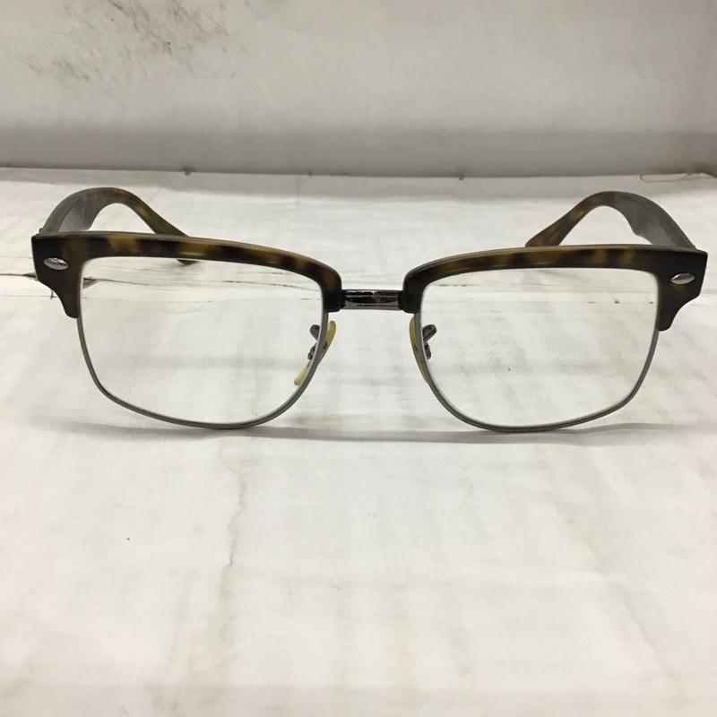 レイバン Ray-Ban めがね・サングラス めがね RB4190 スクエア クリアレンズ ロゴ、文字 茶 / ブラウン / レディース USED 古着 中古 10114313