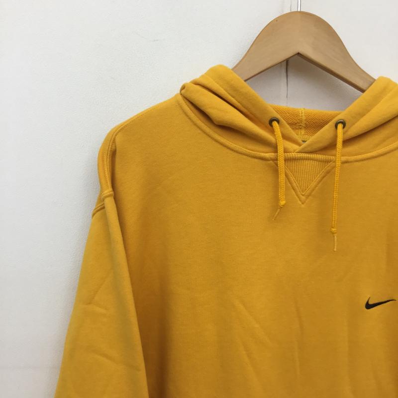 ナイキ NIKE パーカー 長袖 パーカー M ロゴ、文字 X ワンポイント X 刺繍 黄 / イエロー / X 黒 / ブラック / メンズ USED 古着 中古 10136367