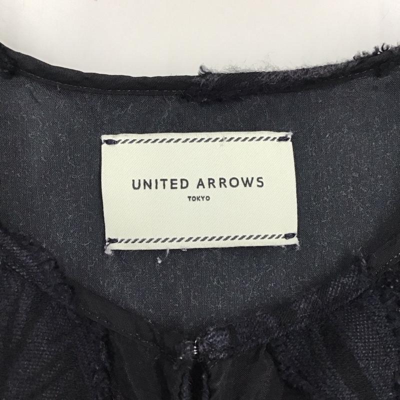 ユナイテッドアローズ UNITED ARROWS カットソー 半袖 1516-162-4459 カットジャカード 総柄 黒 / ブラック / レディース USED 古着 中古 10115852