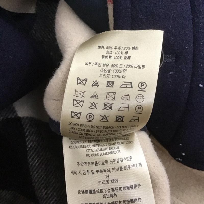 バーバリー BURBERRY コート コート一般 ダッフルコート アウター フード付きブルゾン ロングコート 無地 紺 / ネイビー / メンズ USED 古着 中古 10106799