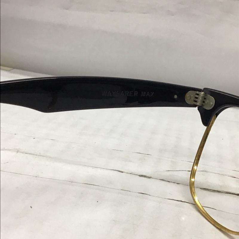 レイバン Ray-Ban めがね・サングラス めがね WAYFARER 90年代 アメリカ製 伊達メガネ レンズ無し フレーム ロゴ、文字 黒 / ブラック / X 金 / ゴールド / メンズ USED 古着 中古 10117932