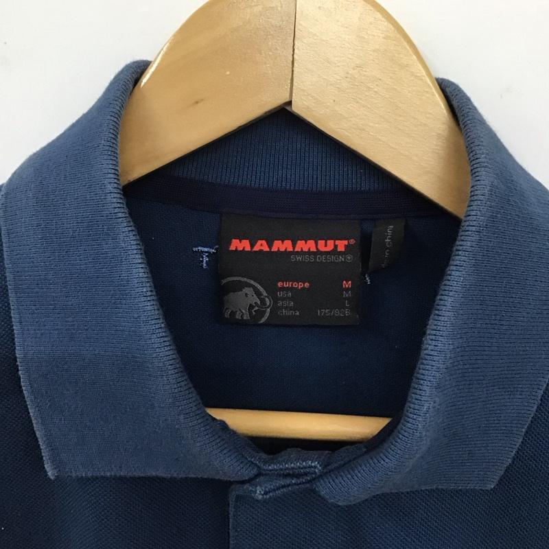 マムート Mammut ポロシャツ 半袖 半袖ポロシャツ 半袖カットソー カラーシャツ M ロゴ、文字 紺 / ネイビー / メンズ USED 古着 中古 10132636