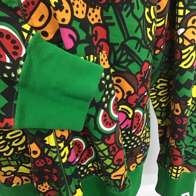アベイシングエイプ A BATHING APE パーカー 長袖 ジップアップパーカー 長袖パーカー フード付きパーカー プリントスウェット XL プリント マルチカラー / マルチカラー / メンズ USED 古着 中古 10107395
