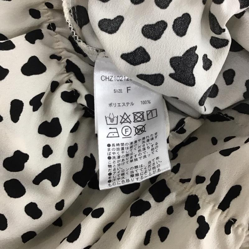 チコ CHICO カットソー 長袖 chz1021204a0007 レオパードリボンブラウス 長袖カットソー FREE ヒョウ柄・レオパード柄 白 / ホワイト / X 黒 / ブラック / レディース USED 古着 中古 10136296