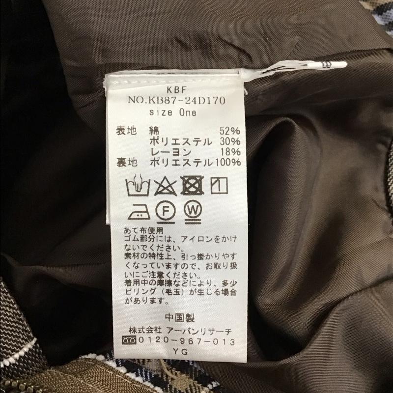ケービーエフ KBF ボトムス ボトムス KB87-24D170 ワイドパンツ ストレートパンツ チェック 茶 / ブラウン / X 青 / ブルー / X 白 / ホワイト / X 黒 / ブラック / レディース USED 古着 中古 10122631