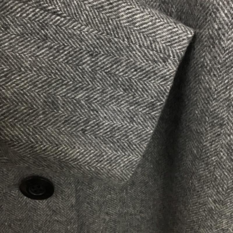 ダックス DAKS コート コート一般 ファー付き ロング丈 42 無地 灰 / グレー / レディース USED 古着 中古 10133755