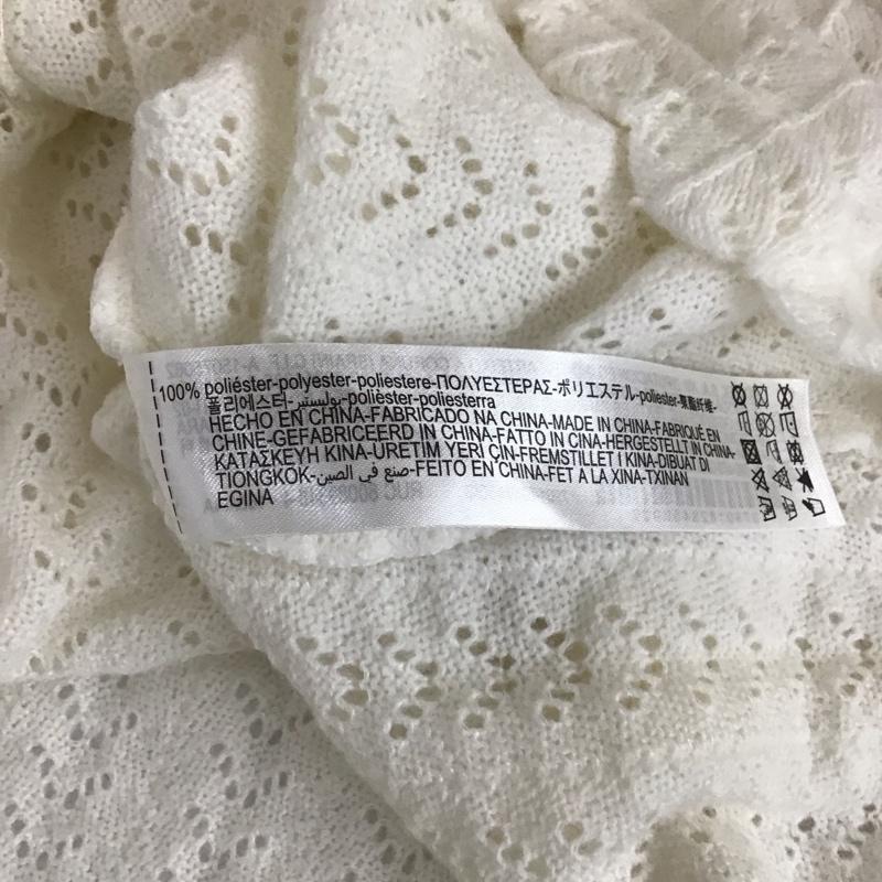 ザラ ZARA ニット、セーター 半袖 7901 829 450 ポロニット 透かし編み S 無地 白 / ホワイト /  レディース USED 古着 中古 10113480
