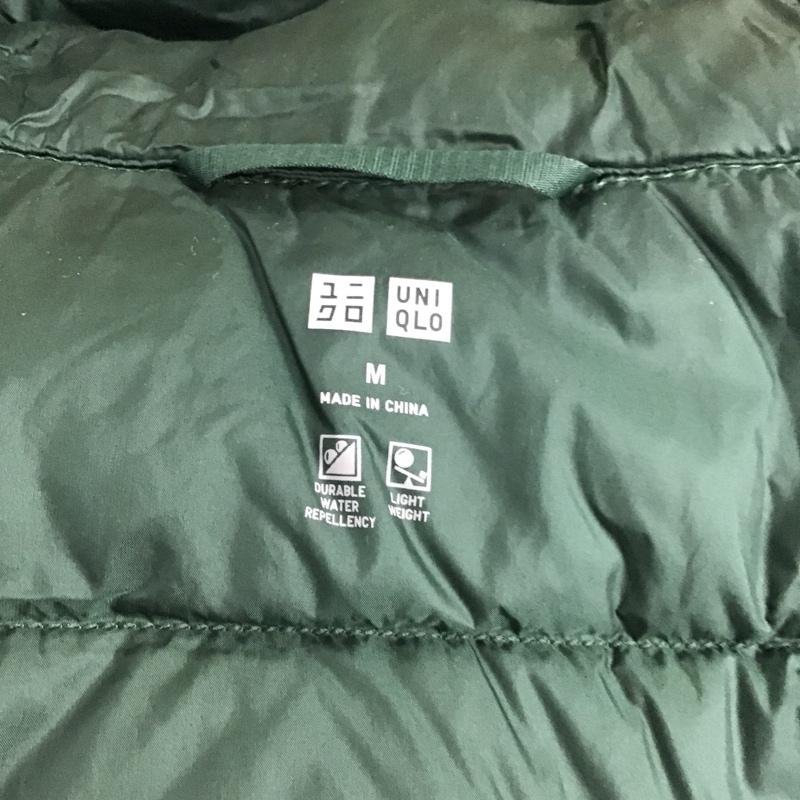 ユニクロ UNIQLO ベスト ベスト 311-409324 ダウンベスト ジップアップベスト ノースリーブ M 無地 緑 / グリーン / メンズ USED 古着 中古 10123823