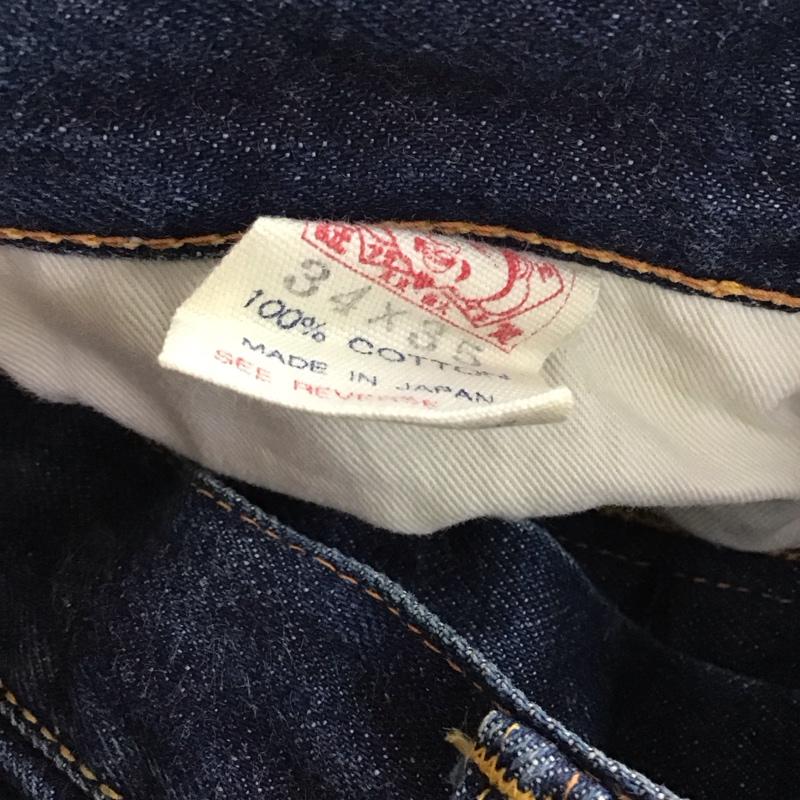 エヴィス EVISU パンツ デニム、ジーンズ 34インチ 無地 インディゴ / インディゴ / メンズ USED 古着 中古 10117161