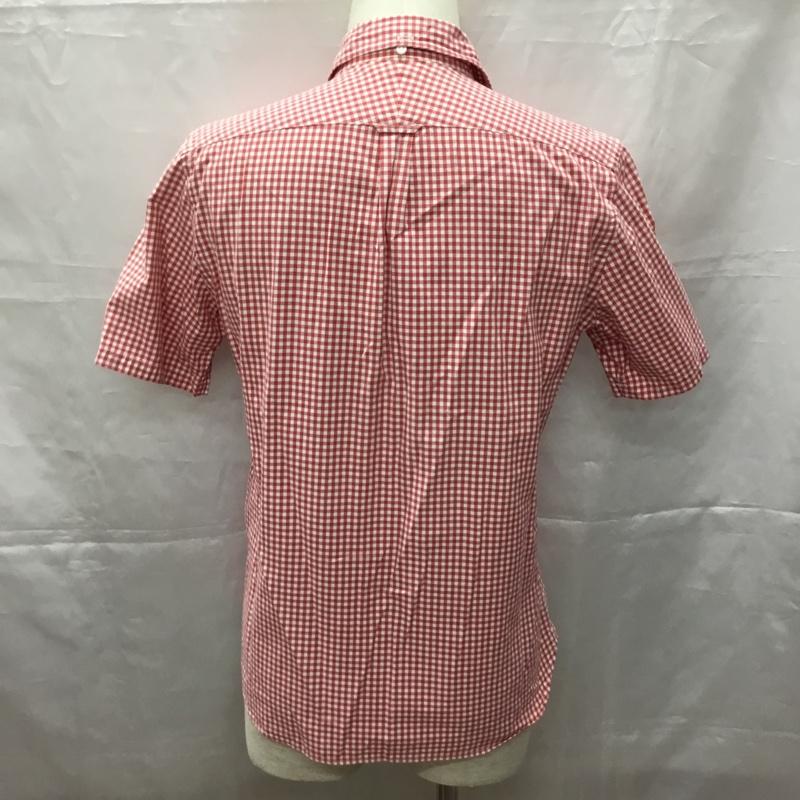 グリーンレーベルリラクシング green label relaxing シャツ、ブラウス 半袖 半袖シャツ カラーシャツ 半袖カットソー チェックシャツ M チェック 白 / ホワイト / X 赤 / レッド /  メンズ USED 古着 中古 10108935