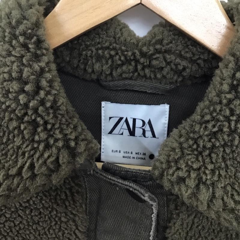ザラ ZARA ジャケット、上着 ジャンパー、ブルゾン ボアジャケット S 無地 カーキ / カーキ / レディース USED 古着 中古 10131626