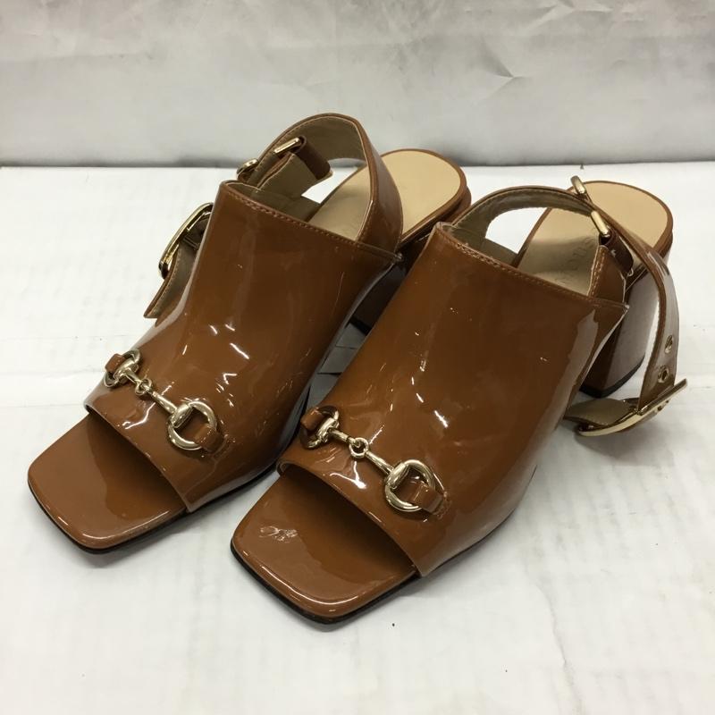 マウジー MOUSSY サンダル サンダル 太ヒール 24.5cm ワンポイント キャメル / キャメル / レディース USED 古着 中古 10113685
