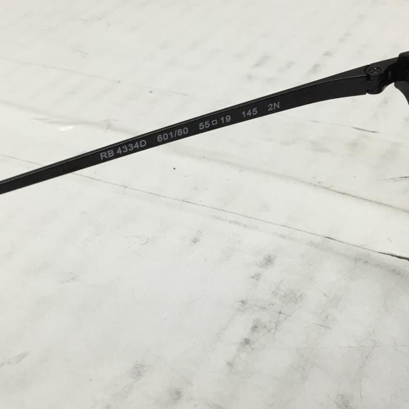 レイバン Ray-Ban めがね・サングラス サングラス RB4334D 60180 スクエア カラーレンズ ケース ロゴ、文字 黒 / ブラック / メンズ USED 古着 中古 10106667