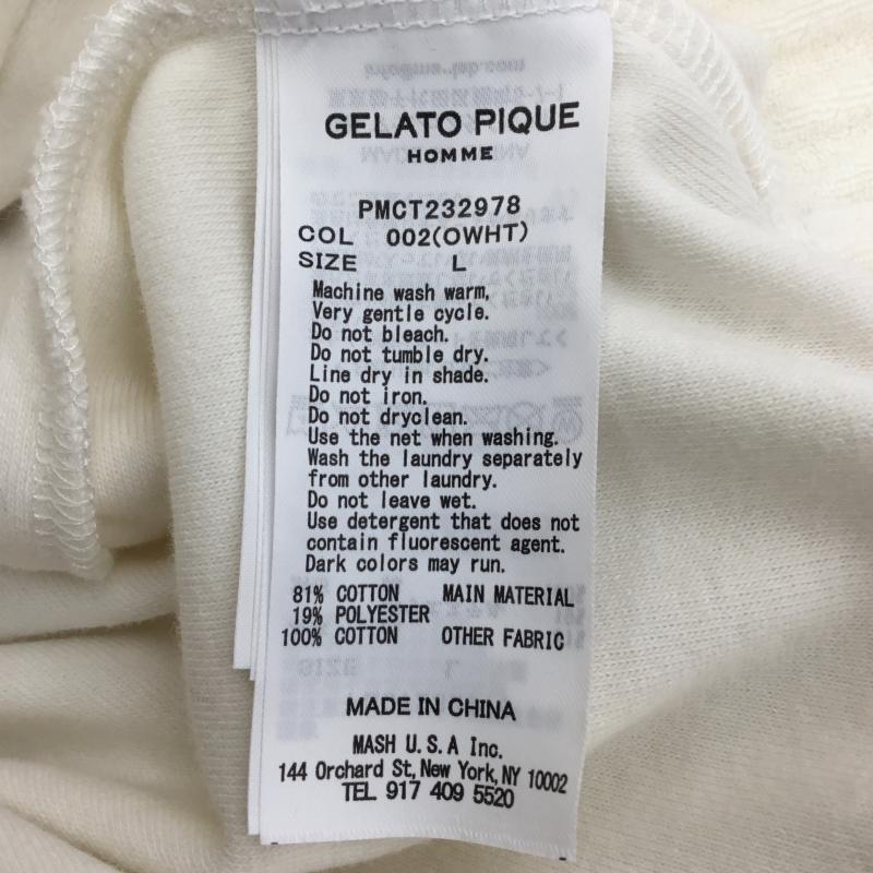 ジェラートピケオム GELATO PIQUE HOMME パーカー 長袖 ZIPパーカー PEANUTS L キャラクター 白 / ホワイト / メンズ USED 古着 中古 10133597