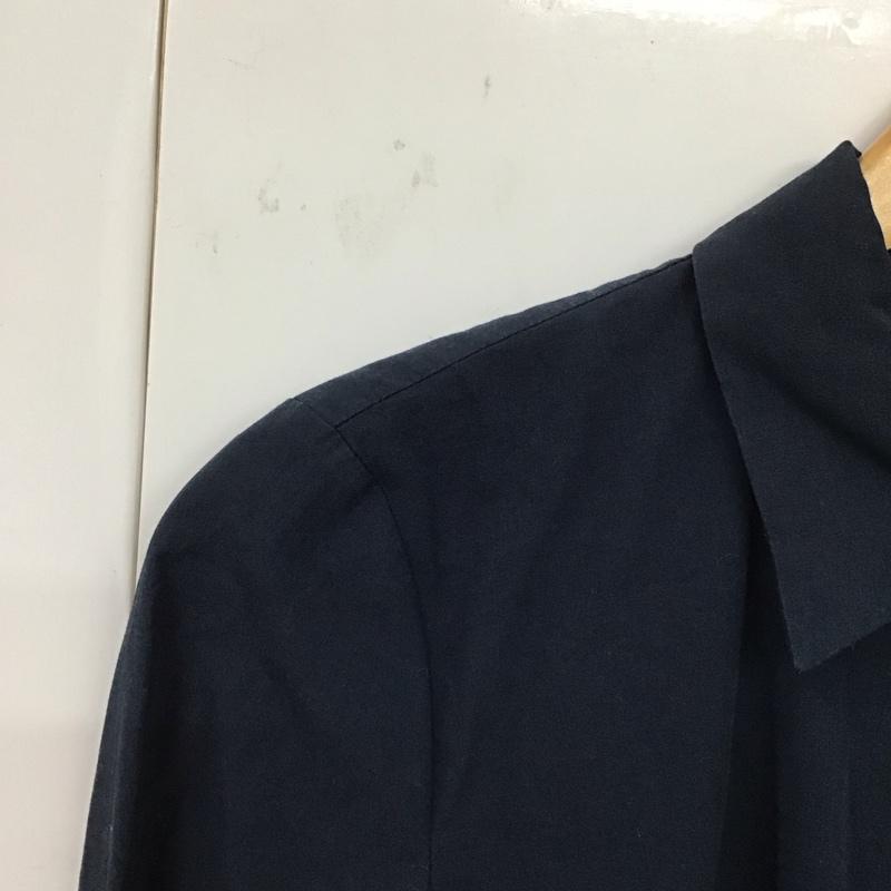 ザラ ZARA ワンピース ロングスカート 長袖シャツロングワンピース フレアワンピース ロングシャツワンピース XS 無地 紺 / ネイビー / レディース USED 古着 中古 10136026