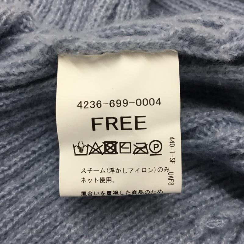 シテン CITEN マフラー マフラー フードツキ ニットストール ロゴ、文字 水色 / ライトブルー / レディース USED 古着 中古 10107614