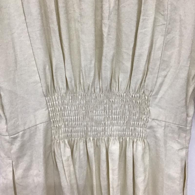マウジー MOUSSY ワンピース ロングスカート 010ds530-1510 半袖ロングワンピース 前ボタン フレアスカート 2 無地 オフホワイト / オフホワイト / レディース USED 古着 中古 10134357